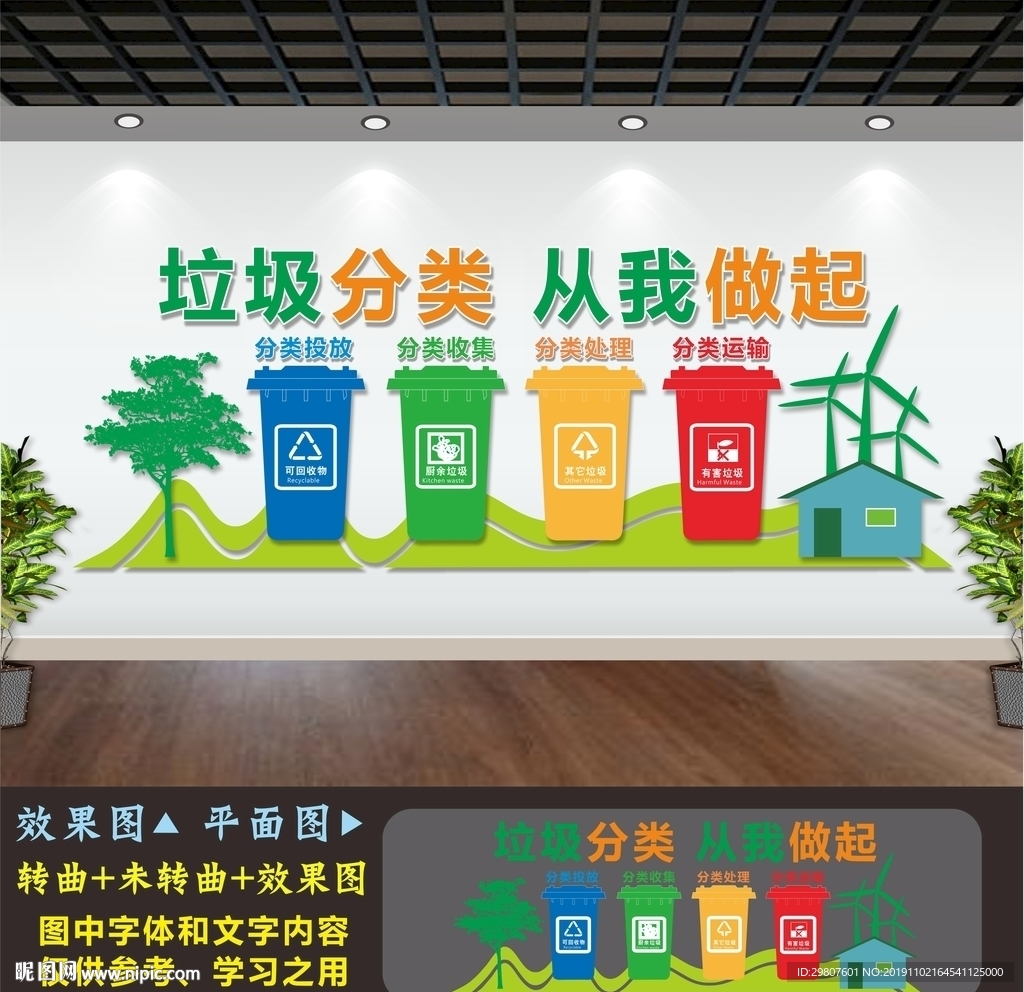 垃圾分類文化墻設(shè)計圖 融合廣告設(shè)計與公共美育的創(chuàng)新實踐